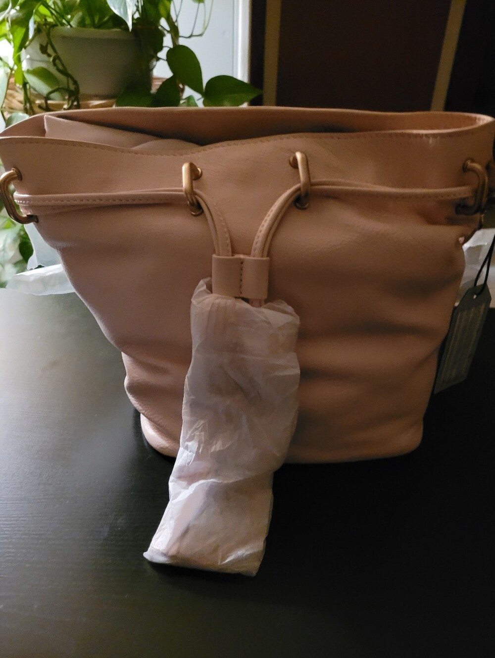 Foley & Corinna Sascha Drawstring Bag In Lt Pink..